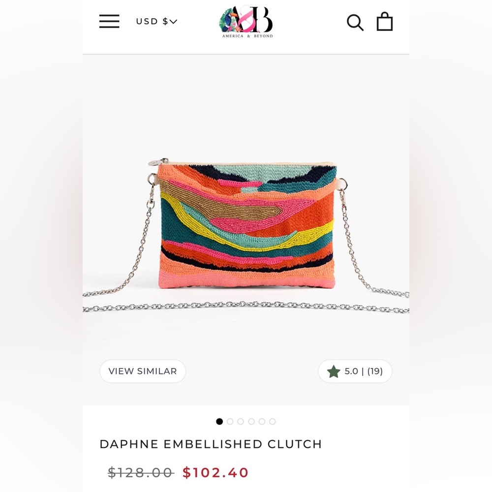 America & Beyond Daphne Embellished Clutch - Picture 5 of 5